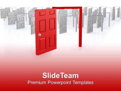 0413 find the right door of success powerpoint templates ppt themes and graphics