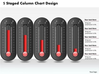 0414 5 staged column chart design powerpoint graph