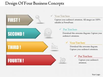 0414 business consulting diagram design of four business concepts powerpoint slide template