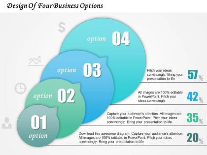 0414 business consulting diagram design of four business options powerpoint slide template