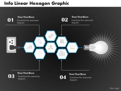 0414 business consulting diagram info linear hexagon graphic powerpoint slide template