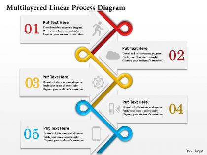 0414 business consulting diagram multilayered linear process diagram powerpoint slide template