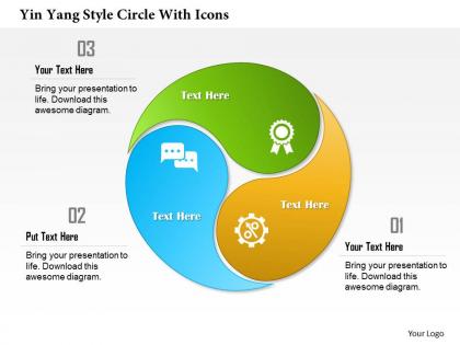 0414 business consulting diagram yin yang style circle with icons powerpoint slide template