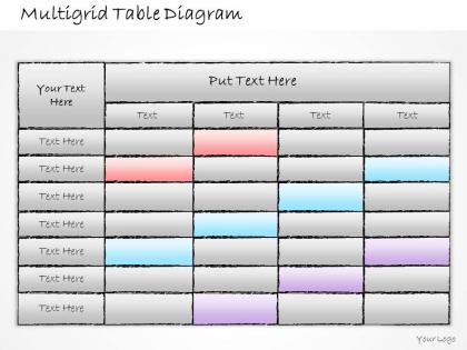 0414 consulting diagram multigrid table diagram powerpoint template