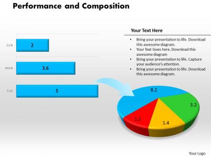0414 performance and composition bar pie chart powerpoint graph