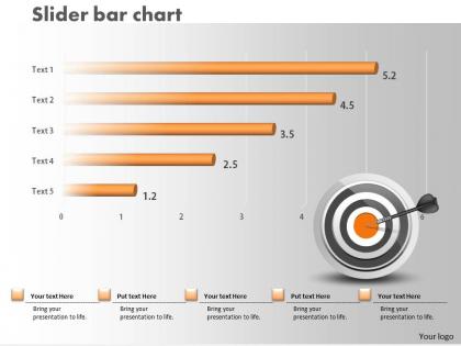 0414 slider bar chart with target powerpoint graph
