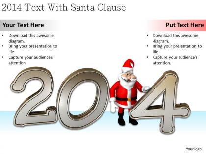 0514 2014 text with santa clause image graphics for powerpoint