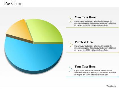 0514 3 staged colored pie chart powerpoint slides