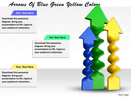 0514 arrows of blue green yellow colors image graphics for powerpoint