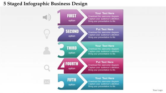 0514 Business Consulting Diagram 5 Staged Infographic Business Design Powerpoint Slide Template