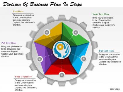 0514 business consulting diagram division of business plan in steps powerpoint slide template