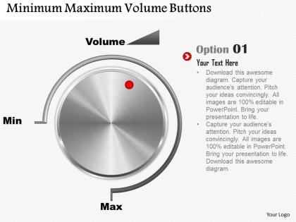 0514 business consulting diagram minimum maximum volume buttons powerpoint slide template