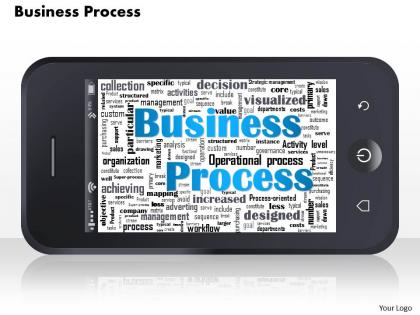 0514 business process word cloud powerpoint slide template