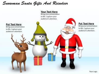 0514 christmas decorations with santa and reindeer image graphics for powerpoint