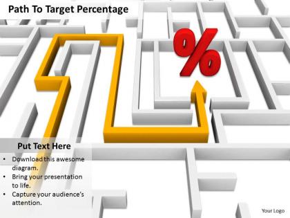0514 follow the path of good percentage profit image graphics for powerpoint