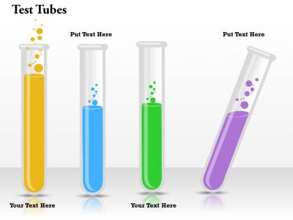 0514 Four Measuring Test Tubes For Medical Use Medical Images For Powerpoint