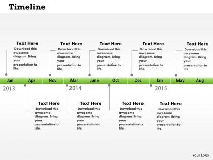 0514 monthly target growth time line diagram powerpoint slides