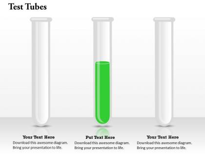 0514 two test tubes for measurement medical images for powerpoint