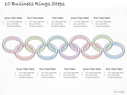 0614 business ppt diagram 10 business rings steps powerpoint template