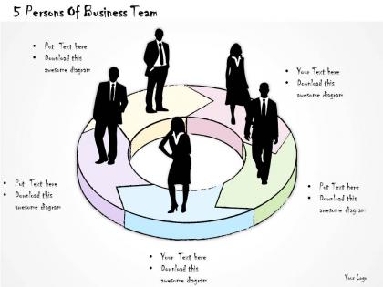 0614 business ppt diagram 5 persons of business team powerpoint template