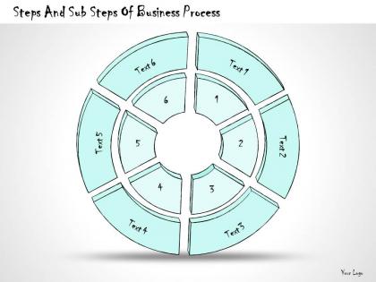 0614 business ppt diagram steps and sub steps of business process powerpoint template