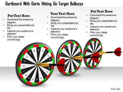 0614 hit bulls eye centre of target image graphics for powerpoint