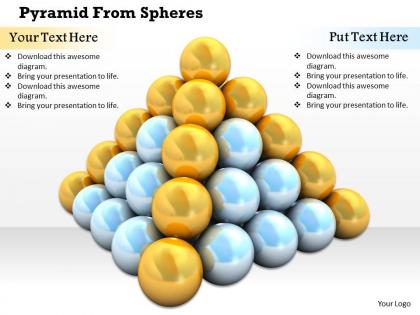 0614 pyramid of spheres on white background image graphics for powerpoint