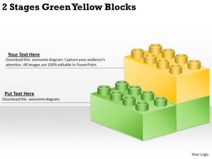 0620 management consultants 2 stages green yellow blocks powerpoint templates