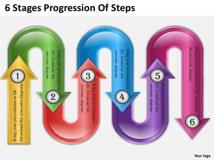 0620 strategy consulting 6 stages progression of steps powerpoint templates backgrounds for slides