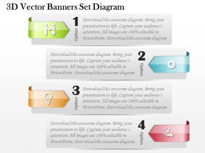 0714 business consulting 3d vector banners set diagram powerpoint slide template