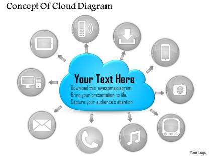 0714 business consulting concept of cloud diagram powerpoint slide template