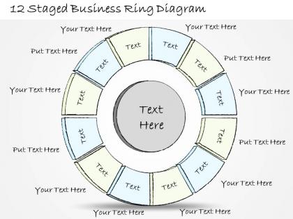 0714 business ppt diagram 12 staged business ring diagram powerpoint template