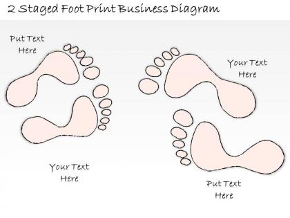 0714 business ppt diagram 2 staged foot print business diagram powerpoint template