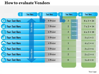 0714 how to evaluate vendors powerpoint presentation slide template