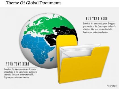 0714 theme of global documents diagram image graphics for powerpoint