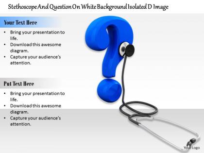 0814 blue colored question mark with stethoscope medical diagram image graphics for powerpoint