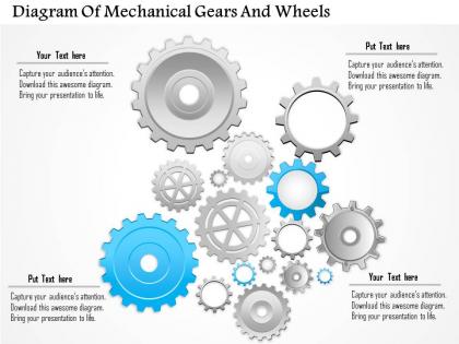 0814 business consulting diagram diagram of mechanical gears and wheels powerpoint slide template