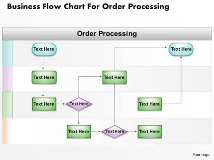0814 business consulting diagram flow chart for order processing powerpoint slide template