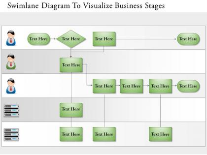 0814 business consulting diagram swimlane diagram to visualize business stages powerpoint slide template