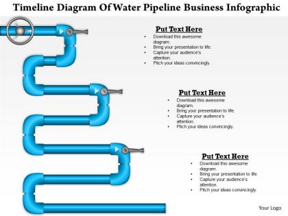 0814 business consulting timeline diagram of water pipeline business infographic powerpoint slide template