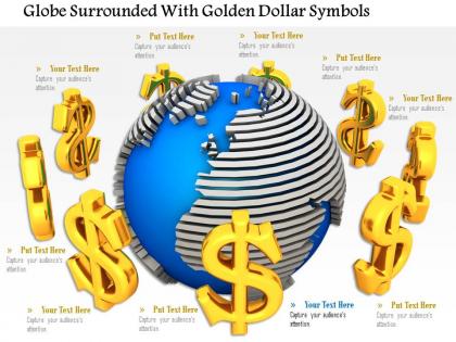 0814 globe surrounded with golden dollar symbols image graphics for powerpoint