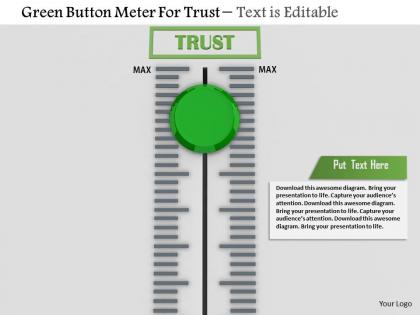 0814 green button meter for trust image graphics for powerpoint