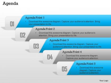 0814 linear sequential diagram with five stages to show points of agenda