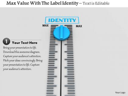 0814 max value meter with label of identity image graphics for powerpoint