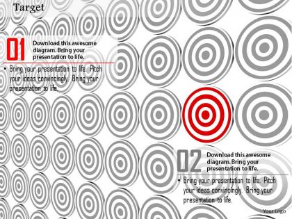 0814 multiple target darts with one red dart to show leadership image graphics for powerpoint