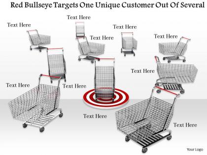 0814 red bulls target one unique customer shopping cart dartboard graphics for powerpoint