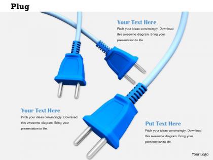 0814 three blue electrical plugs image graphics for powerpoint