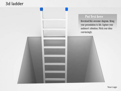 0914 3d ladder growth concept image slide image graphics for powerpoint