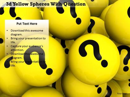 0914 3d yellow spheres with question mark image graphics for powerpoint