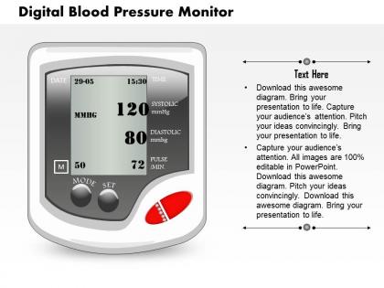 0914 a digital blood pressure monitor medical images for powerpoint